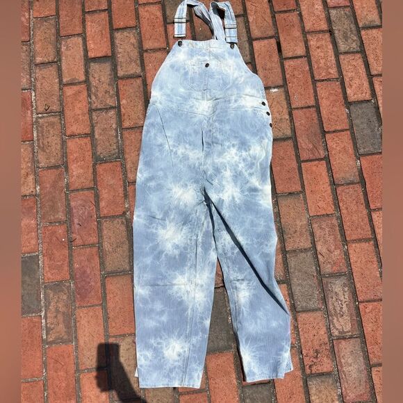 Faherty Cotton Indigo Tie Dye Mechanic Summer Wash Overalls NWT - Picture 4 of 14